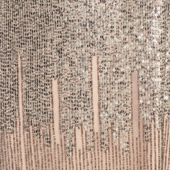 Adrianna Papell illusion sequins mesh cocktail dress - Picture 2 of 9